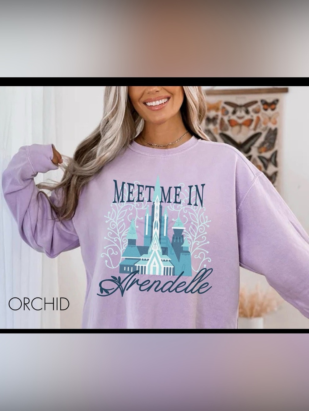 Lavender "Meet Me in Arendelle" Frozen Theme Sweatshirt from Etsy